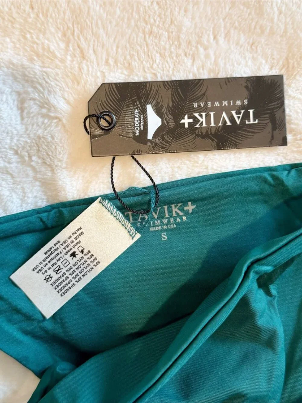 NWT Tavik Jax Swim Bottom in Storm Green - Size: Small